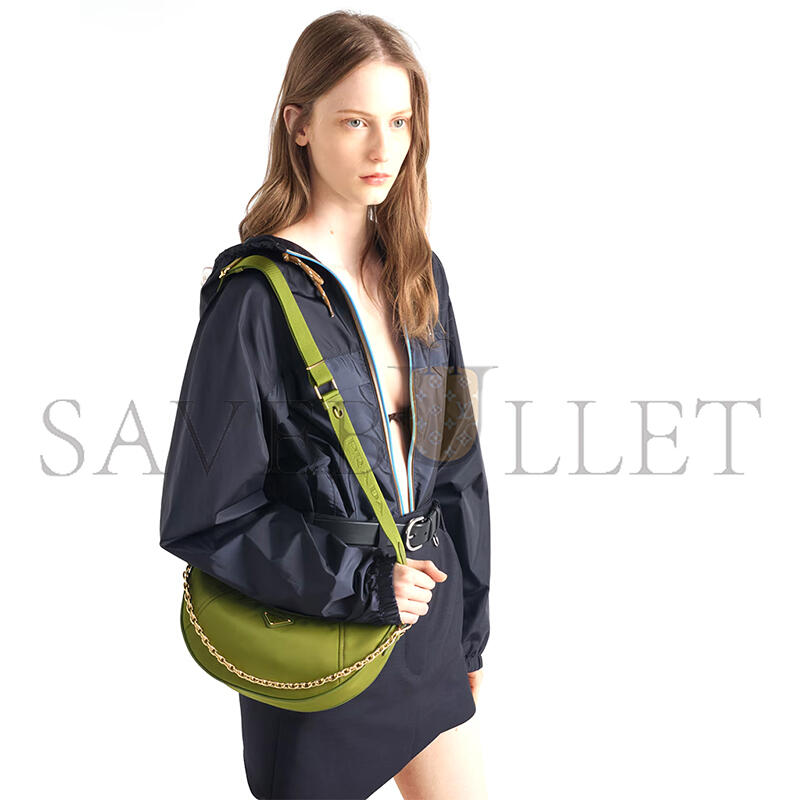 PRADA DEMI-LUNE RE-NYLON SHOULDER BAG 1BH222 (30*13.5*6cm)